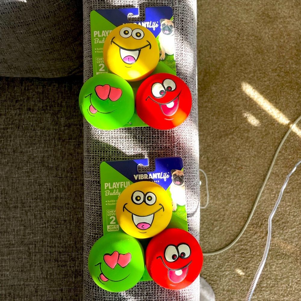 3-pack small, squeaky dog toys